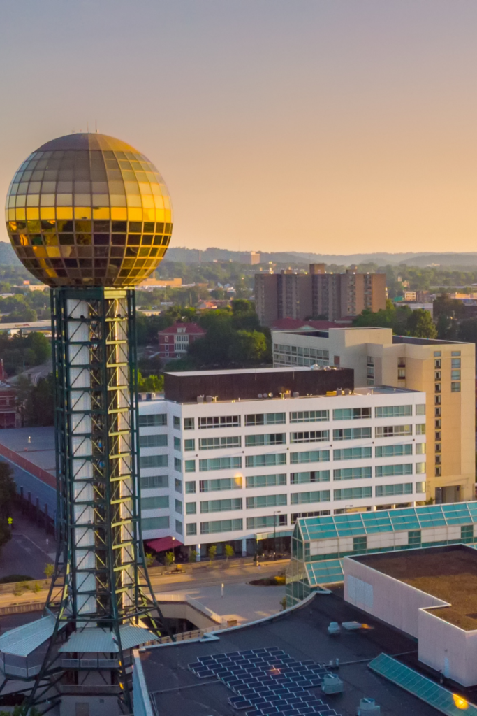 City of Knoxville, Tennessee with Sunsphere