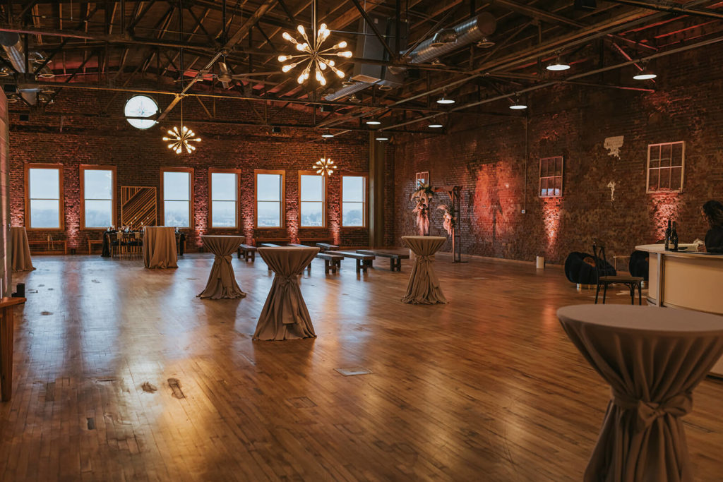 Indoor wedding reception space at White Star Station venue
