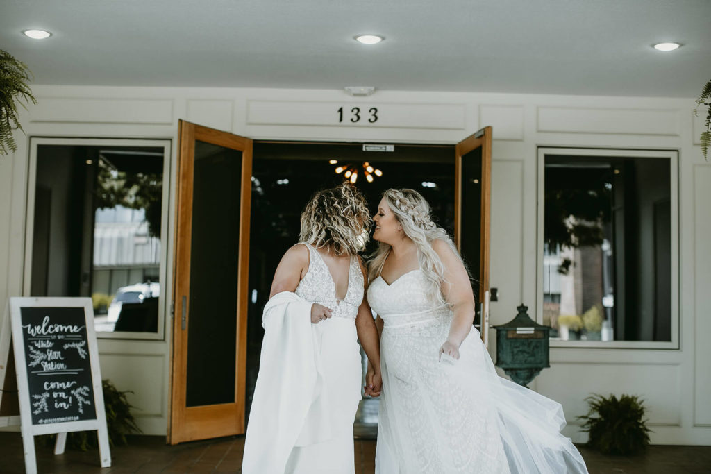 Brides at Intimate and Edgy Boho Elopement in Tennessee